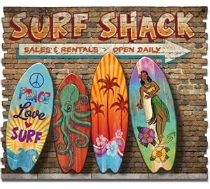 Amazon.com - Surf Shack 3-D Laser Cut Wood Sign 10"x12" #39-01421