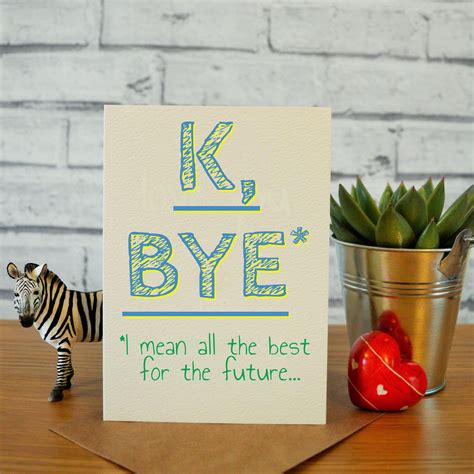 Funny Leaving Card Good Luck Card Goodbye Card Co Working | Etsy UK ...