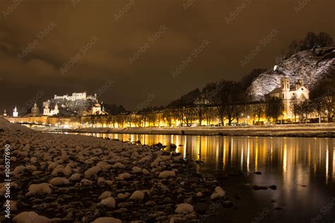 Altstadt und Festung Hohensalzburg, Winter Stock Photo | Adobe Stock