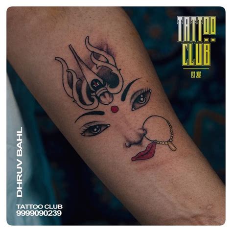 Customised tattoo durga maa and trishul tattoo done few days back ————————————————- TATTOO CLUB ...