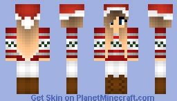 christmas girl (ﾉ ヮ )ﾉ*:･ﾟ Minecraft Skin