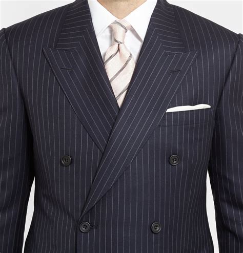 Lyst - Kingsman Navy Double-Breasted Pinstripe Suit in Blue for Men