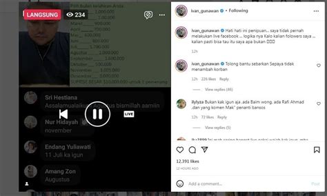 Duh, Siaran Langsung Pencatut Nama Ivan Gunawan Ditonton Ratusan Orang