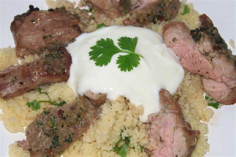 Spicy Lamb With Garlic Couscous Recipe - Food.com