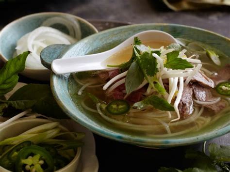 Vietnamese "Pho" Rice Noodle Soup with Beef Recipe | Food Network