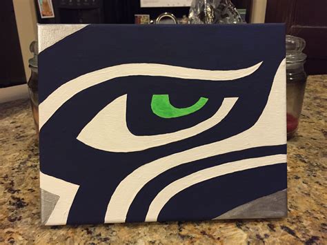 Pin by Nancy Riddle on My Seattle Seahawks | Canvas painting diy ...