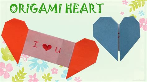 Origami Heart with Message - Origami Easy - YouTube