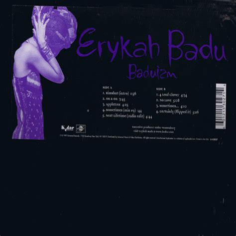 Erykah Badu – Baduizm – Vinyl (LP, Album), 1997 [r202658] | Discogs