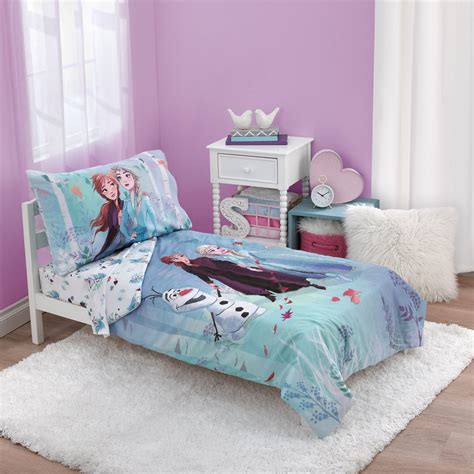 Disney Frozen 4 Piece Toddler Bedding Set, Toddler Bed - Walmart.com