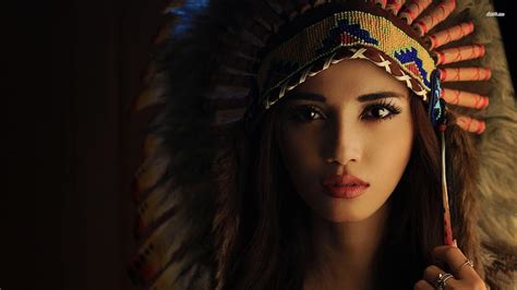 Red Indian Costume, native american headdress girls HD wallpaper | Pxfuel