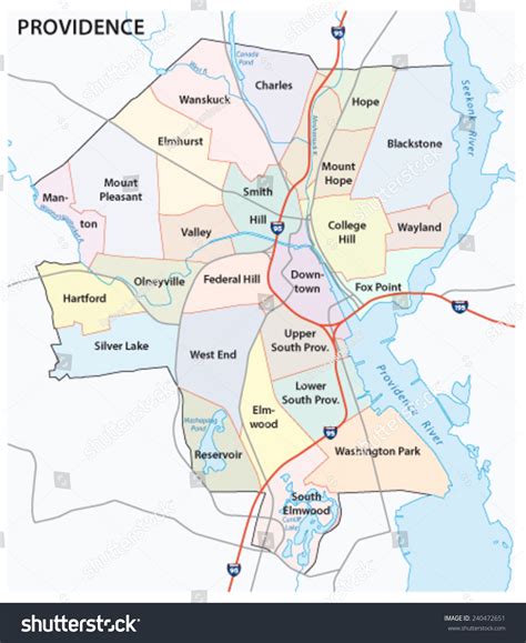 providence road and neighborhood map - Royalty Free Stock Vector 240472651 - Avopix.com