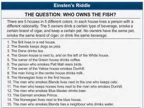 How to solve “Einstein’s Riddle” in under 5 minutes (without cheating, just re-ordering the ...