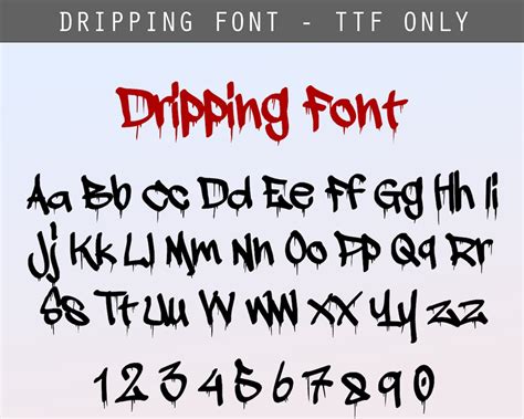 Dripping Font TTF, SVG, Png, Blood Font, Drip Font Halloween, Bloody Font, Bloody Alphabet Font ...