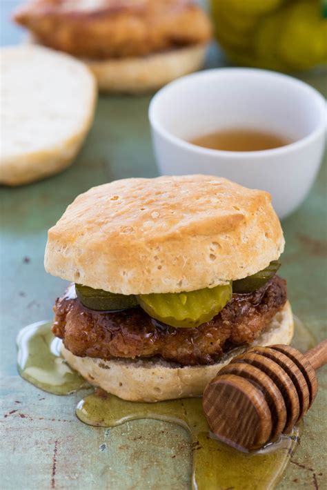 Recipe: Fried Chicken Biscuits with Honey | Kitchn