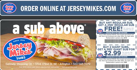 Jersey Mike's Printable Coupons