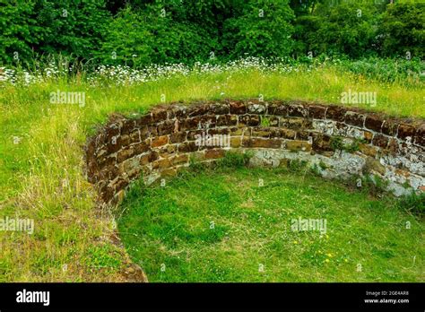 The ruins of Bolingbroke Castle a 13th century medieval castle in Old Bolingbroke Lincolnshire ...