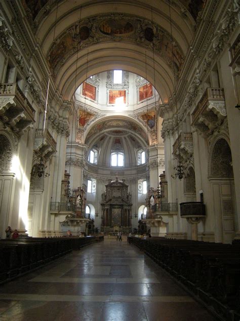 Salzburg, Austria, Cathedral interior nave | Catedral, Arquitectura