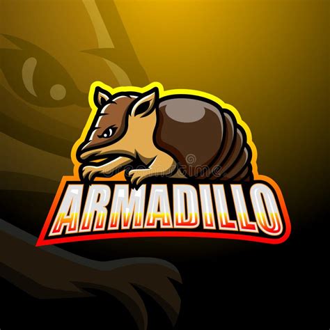 Armadillo Mascot Esport Logo Design Stock Vector - Illustration of baby, armadillo: 193255323