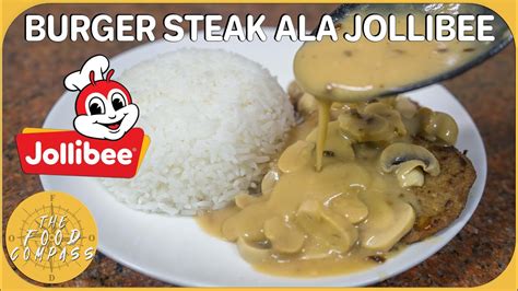 Jollibee Burger Steak with Mushroom Gravy Recipe | How to Cook Jollibee ...