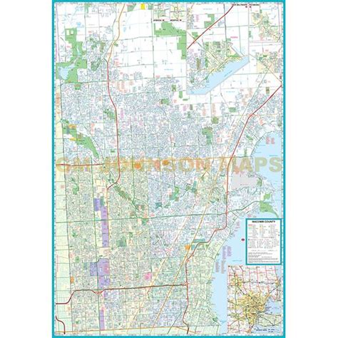 Macomb County, Michigan Street Map - GM Johnson Maps