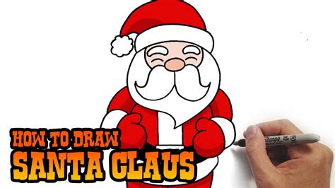 How to Draw Santa Claus- Simple and Easy Lesson - YouTube