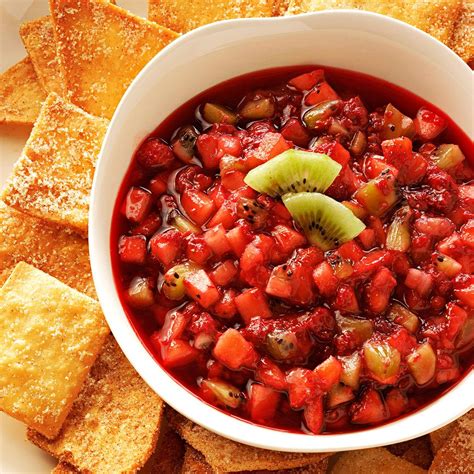 Strawberry Salsa With Cinnamon Chips