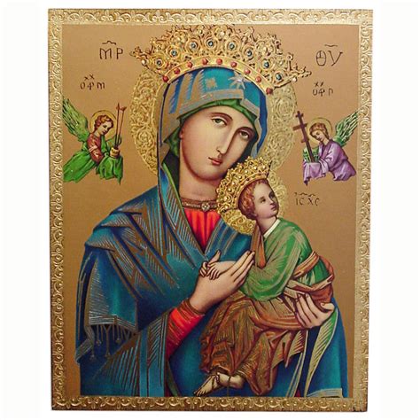 Our Lady of Perpetual Help Icon with Gold Leaf - Mater Dei Imports