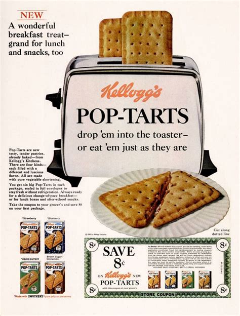 Vintage Ads Pop Tart Commercial, Frozen Pastry, Convenient Breakfast, Strawberry Pop Tart, Mini ...