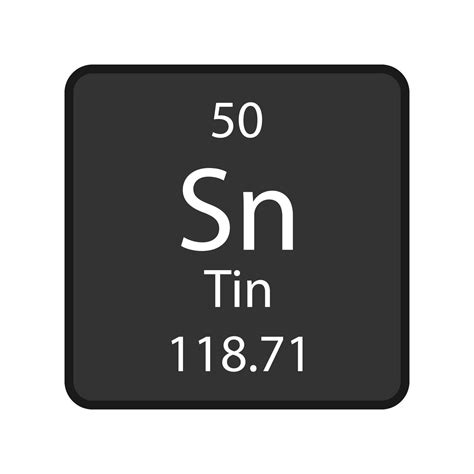 Tin symbol. Chemical element of the periodic table. Vector illustration. 11695589 Vector Art at ...