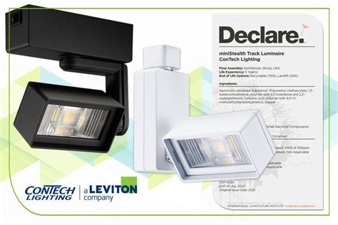 ConTech Lighting by Leviton Earns Declare Label | Leviton, Contech, Tracking system