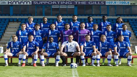 Gillingham FC's 2015/16 team photo at Priestfield