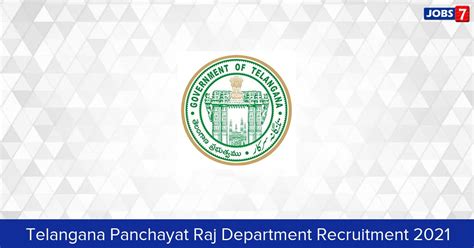 Telangana Panchayat Raj Department Recruitment 2024: Jobs in Telangana Panchayat Raj Department ...