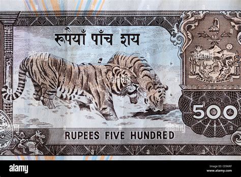 Nepal 500 Rupees Banknote Detail Stock Photo - Alamy