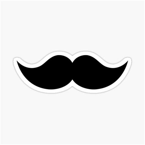 "Black Mustache Moustache" Sticker for Sale by TigerLynx | Redbubble