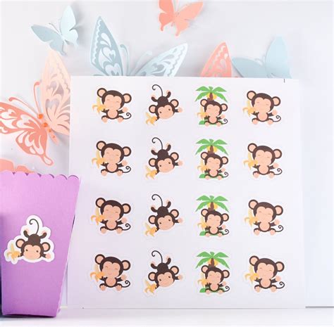 Monkey Stickers Monkey Decor Monkey Planner Stickers Monkey | Etsy