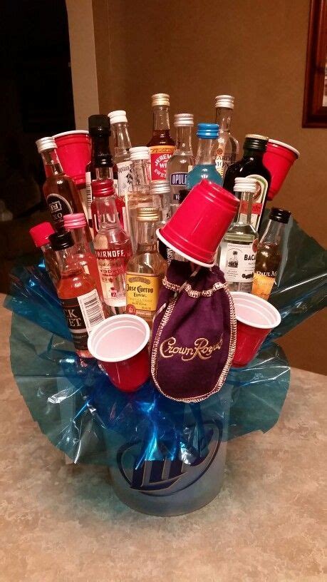 Mini liquor bottle bouquet | Party Ideas | Pinterest ... | Diy wine ...