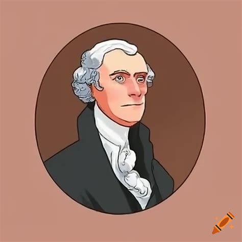 Thomas jefferson portrayed in wikihow style on Craiyon