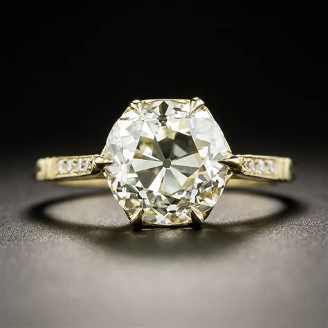 Lang Collection 3.39 Carat Old Mine-Cut Diamond Ring