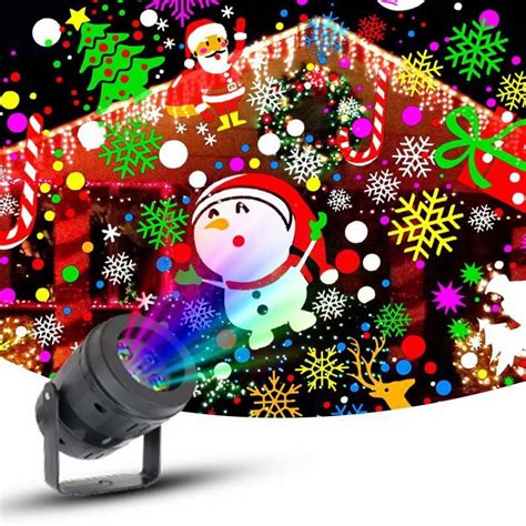 Christmas Projector Lights LED Landscape Projection Moving Snowfall ...