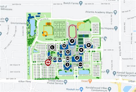 Campus Map and Directions - Kendall Campus | Miami Dade College