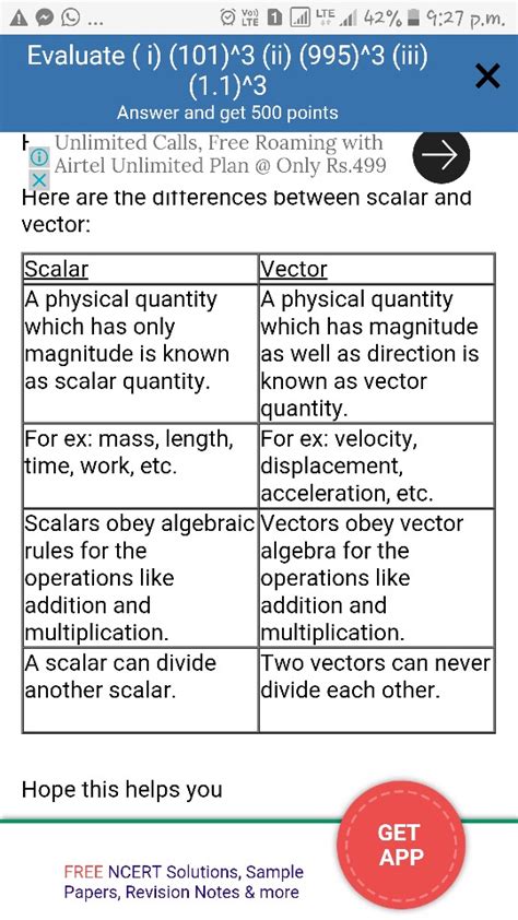 Difference Between Vector And Scalar Quantities - VECTOR