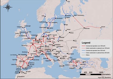 High-Speed Rail Network Map of Europe | TopForeignStocks.com