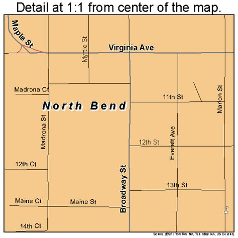 North Bend Oregon Street Map 4153000