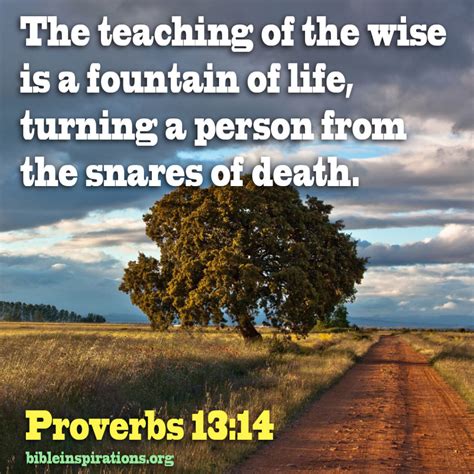 The Teaching of the Wise is a Fountain of Life – Bible Inspirations