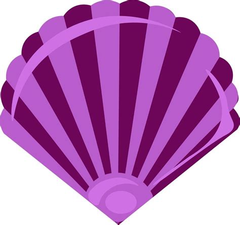 Purple shell, illustration, vector on white background. 13722541 Vector Art at Vecteezy