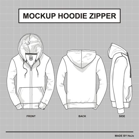 Mockup Hoodie Zipper Jacket Template - Etsy