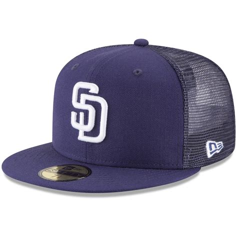 San Diego Padres New Era On-Field Replica Mesh Back 59FIFTY Fitted Hat - Navy