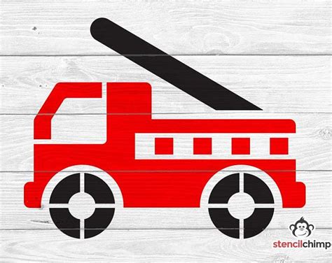 DIY Art Stencil - Fire Truck Stencil | Stencils for kids, Stencils, Fire trucks