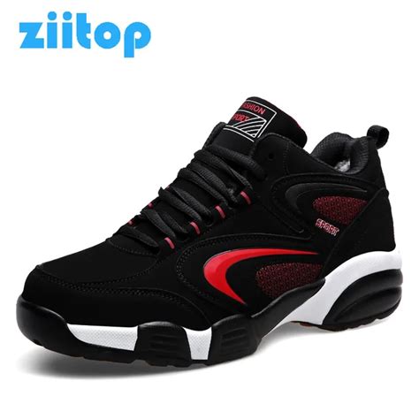 ZIITOP 2017 New Men Winter Thermal Sport Shoes Brands Warm Running Sneakers Women Black Fur ...