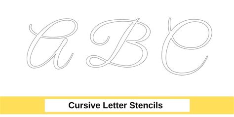 Cursive Printable ELetters Stencils